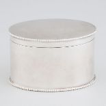 Austro-Hungarian Silver Oval Sugar Box, Alexander Sturm, Vienna, early 20th century, height 2.8 in —