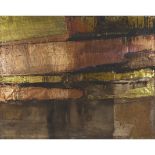 Jac Kephart (1940-1979), UNTITLED ABSTRACT, Mixed media with copper, brass, sand and oil on canvas w