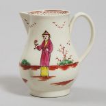 Liverpool Chinese Figures Sparrow Beak Cream Jug, c.1780-85, height 3.5 in — 9 cm