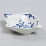 Worcester 'Two-Peony Rock Bird' Ivy Leaf Pickle Dish, c.1758-60, length 4.1 in — 10.4 cm