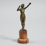French School Bronze Model of a Nude Herald, early 20th century, height 10 in — 25.4 cm
