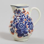 Worcester 'Three Flowers' Pattern Sparrow Beak Cream Jug, c.1775, height 4.3 in — 10.8 cm