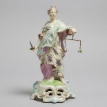 Derby Figure of 'Justice', c.1770-75, height 13 in — 33 cm