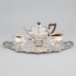 Canadian Silver Tea Service, Roden Bros., Toronto, Ont., 20th century, tray length 21.7 in — 55.2 cm