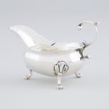 George II Silver Small Sauce Boat, London, c.1750-55, length 5 in — 12.7 cm