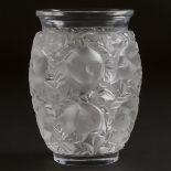 'Bagatelle' Lalique Moulded and Partly Frosted Glass Vase, post-1945, height 6.6 in — 16.7 cm