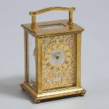 Swiss Striking Carriage Clock by Angelus, mid 20th century, height 5.5 in — 14 cm