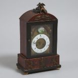 Austrian Neoclassical Ormolu Mounted and Ebonized Mahogany Clock, early 19th century, height 14.25 i