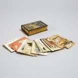 Approximately 70 Bohemian Postcards in a Tin Book-Form Box, c.1905, 1.6 x 6.2 x 4.3 in — 4 x 15.7 x