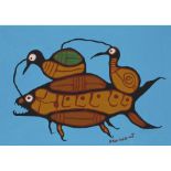 Norval H. Morrisseau, R.C.A. (1931-2007), UNTITLED, CIRCA 1991, Acrylic on canvas; signed in syllabi