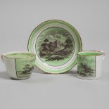 English Porcelain Trio, c.1800-10, saucer diameter 5.4 in — 13.8 cm (3 Pieces)