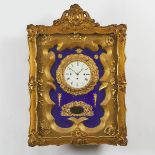 Austrian Giltwood Picture Frame Grande Sonnerie Wall Clock, early 19th century, 28 x 19 in — 71.1 x