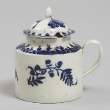 Liverpool Covered Mustard Pot, c.1780, height 3.8 in — 9.7 cm
