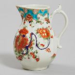 Worcester 'Jabberwocky' Sparrow Beak Fluted Cream Jug, c.1770-75, height 4.2 in — 10.7 cm