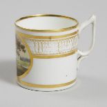 Derby Topographical Coffee Can, c.1800, height 2.9 in — 7.4 cm