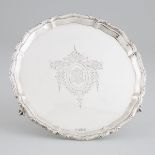 English Silver Circular Salver, Mappin & Webb, Sheffield, 1913, diameter 8.3 in — 21 cm