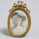 Portrait Miniature of a Lady, early 20th century, height 4.75 in — 12.1 cm