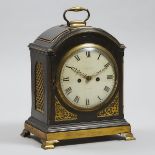 George III Brass Mounted Ebony Bracket Clock, Louis Recordon, London, c.1800