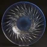 'Algues', Lalique Opalescent Glass Bowl, 1930's, diameter 14.2 in — 36 cm