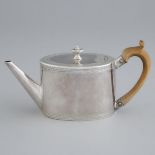 George III Silver Straight-Sided Oval Teapot, Richard Carter, Daniel Smith & Robert Sharp, London, 1