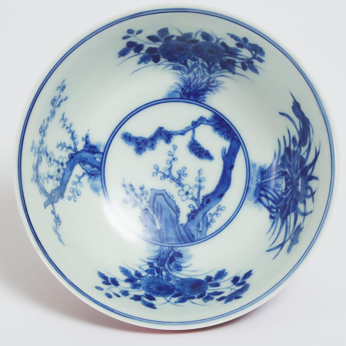 A Famille Rose Sgraffito Ruby-Ground 'Medallion' Bowl, Daoguang Mark, 清 道光款 胭脂红地轧道粉彩开光花鸟图碗, diameter - Image 5 of 7