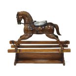 Large Carved Wood Platform Rocking Horse, 20th century, 54 x 64 x 24 in — 137.2 x 162.6 x 61 cm