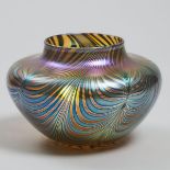 David Lotton (American, b.1960), Iridescent Glass 'Drapery' Vase, 1990, height 4.2 in — 10.6 cm, dia