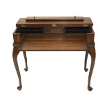 Queen Anne Style Walnut Desk, mid 20th century, 30 x 37 x 21 in — 76.2 x 94 x 53.3 cm