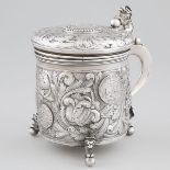 Danish Silver Peg Tankard, Svend Toxvaerd, Copenhagen, 1951, height 7.7 in — 19.5 cm