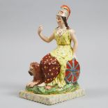 Staffordshire Figure of Britannia, 19th century, height 14 in — 35.5 cm