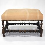 Victorian Turned and Ebonized Footstool/Bench, 19th century, 14 x 31 x 19 in — 35.6 x 78.7 x 48.3 cm