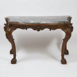 George III Walnut Console Table, c.1780, 33.9 x 57 x 26.4 in — 86 x 144.8 x 67 cm