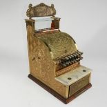 Small National Cash Register Brass Cash Register, c.1900, 21 x 10.5 x 16 in — 53.3 x 26.7 x 40.6 cm