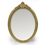 Large Oval Giltwood Mirror, late 19th century, 67 x 50 in — 170.2 x 127 cm