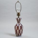 Murano Pezzato Glass Table Lamp, probably Barovier & Toso, 1950s, overall height 25.2 in — 64 cm; gl