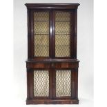 French Gothic Revival Rosewood Bookcase, mid 19th century, 83 x 44 x 18 in — 210.8 x 111.8 x 45.7 cm