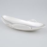 Mexican Silver Oval Dish, P. Lopez G., mid-20th century, length 14.6 in — 37 cm