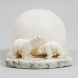Polar Bear and Igloo Form Lamp, mid 20th century, 7 x 8.7 x 10.5 in — 17.8 x 22 x 26.7 cm