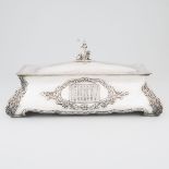 Indian Silver Presentation Rectangular Casket, Hamilton & Co., Calcutta, c.1943, 12 x 24 x 9.1 in —