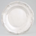 French Silver Circular Dish, Paris, 1777, diameter 12.8 in — 32.5 cm
