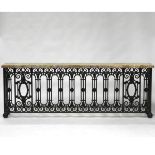 Large Wrought and Cast Iron Console Table, early 20th century, 32 x 90 x 12.75 in — 81.3 x 228.6 x 3
