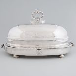 Victorian Silver Plated Oval Well and Tree Venison Dish with a Domed Cover, 19th century, 15 in — 38