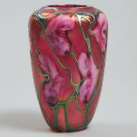 John Lotton (American, b.1964), Iridescent 'Vine and Leaf' Glass Vase, 1992, height 8.1 in — 20.5 cm
