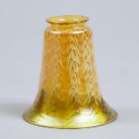 Quezal Iridescent Glass Shade, early 20th century, height 5 in — 12.6 cm