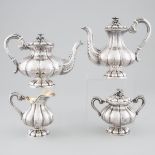 Italian Silver Tea and Coffee Service, Attilio Buzzetti & Fratelli, Rome, 20th century, coffee pot h