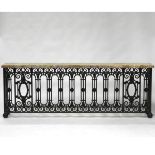 Large Wrought and Cast Iron Console Table, early 20th centruy, 32.5 x 90 x 12.75 in — 82.6 x 228.6 x