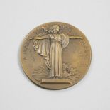 Canadian Confederation Diamond Jubilee Medallion by Raymond Delamarre, 1927, diameter 3 in — 7.6 cm