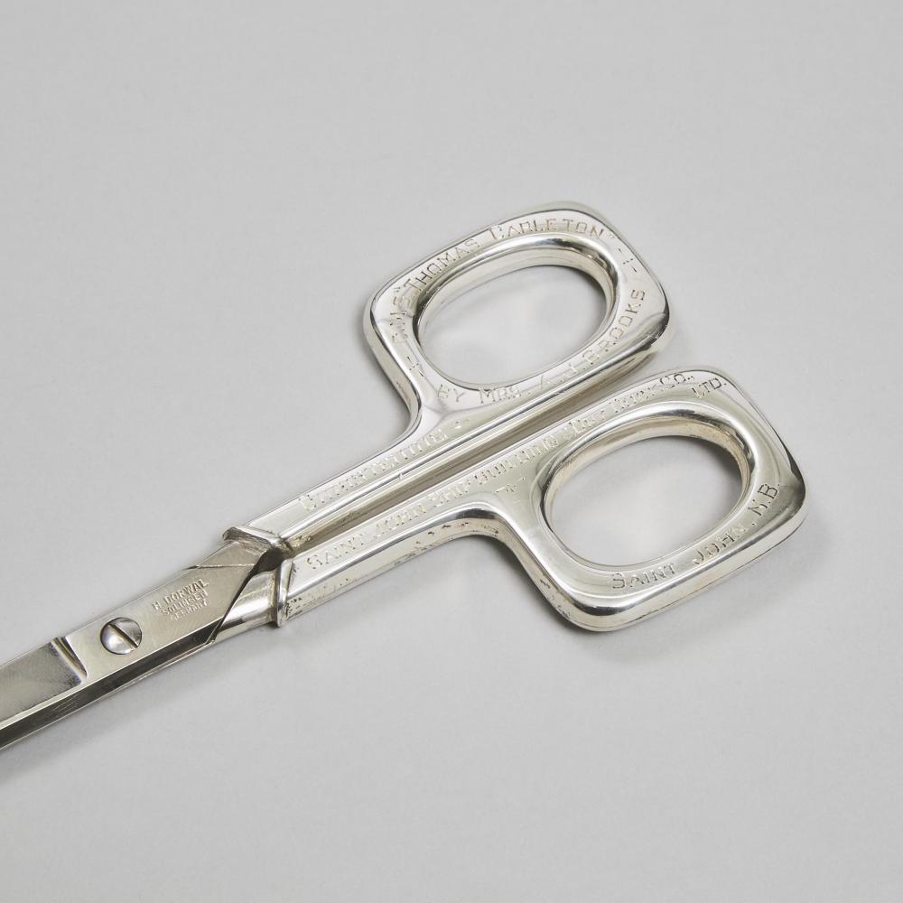 Canadian Silver Presentation Tray and Ceremonial Silver Scissors, Henry Birks & Sons, 1960, tray 15 - Image 3 of 4