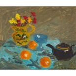 WILLIAM GOODRIDGE ROBERTS, R.C.A, STILL LIFE, oil on Masonite, 15 ins x 18 ins; 38.1 cms x 45.7 cms