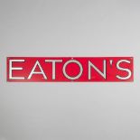 Eaton's Delivery Truck Sign, late 20th century, 7 x 35 in — 17.8 x 88.9 cm